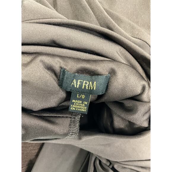 Afrm 'Signe' Brown Mockneck Dress Size L - Picture 4 of 5
